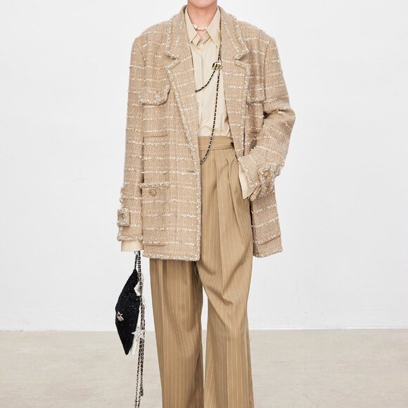 CHICJOC “Florence Sunset” Couture Tweed Coat – Size 36 - Picture 2 of 16